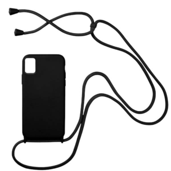 Θήκη Σιλικόνης με Κορδόνι CarryHang Technovo για Xiaomi - Redmi Note 10 Pro - Μαύρη