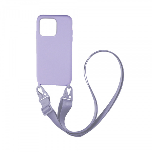 Θήκη CarryHang Liquid Silicone Strap Apple - iPhone 13 Pro - Λιλά