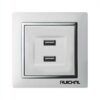 Πρίζα τοίχου με 2 θύρες USB - Χωνευτή - RC3633 - 363303