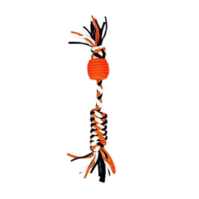 Παιχνίδι σκύλου σχοινί με μπάλα - 32cm - 550500 - 12PCS