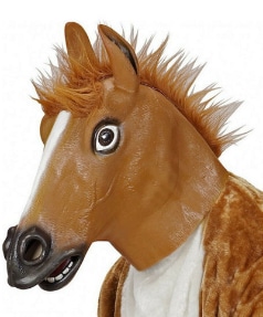 Alternative view of Μάσκα Λάτεξ Άλογο καφέ Halloween 96650