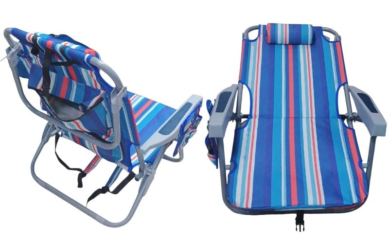 Alternative view of Πτυσσόμενη καρέκλα camping - 1613LV - 241750 - Blue/Green