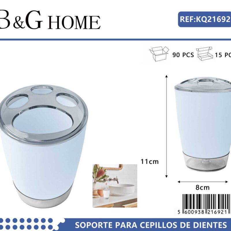 Θήκες οδοντόβουρτσας πλαστικές σε σετ 5Χ - Light Blue - 21692