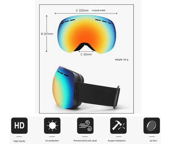 Μάσκα Σκι - HX037 - 920679 - Colorful Mirror