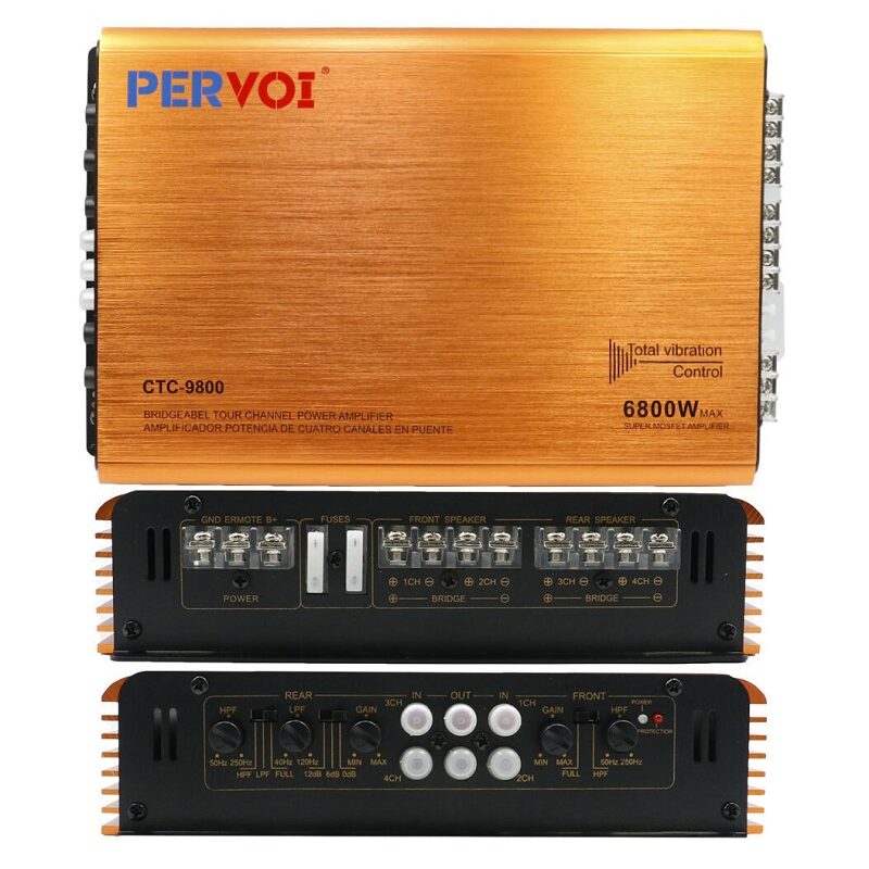 Alternative view of Ενισχυτής αυτοκινήτου 4 καναλιών - CTC-9800 - 6800W - 000378