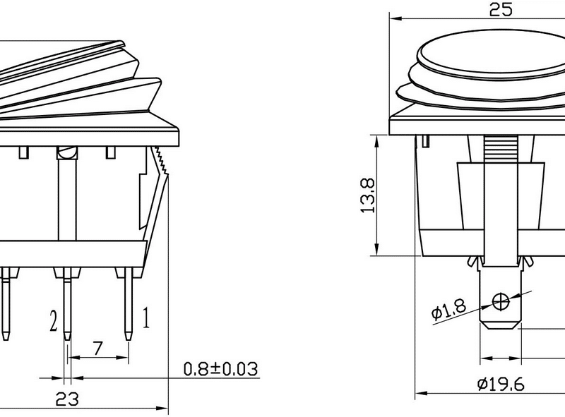 Alternative view of Διακόπτης οχημάτων On/Off - R-F13206A-33-2U - 180937
