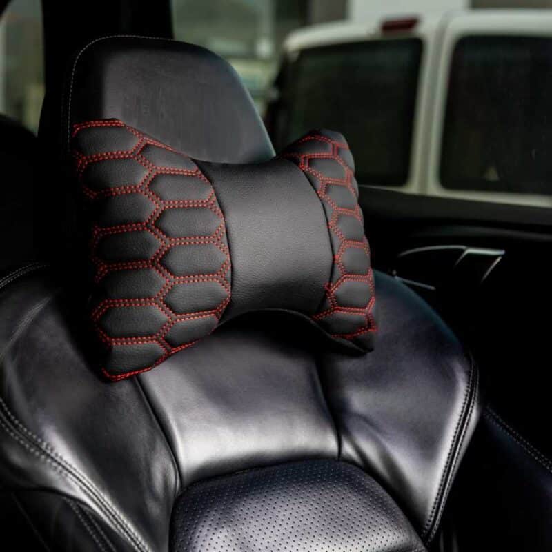 Alternative view of Μαξιλάρι αυχένα αυτοκινήτου - Δερματίνη - Headrest - Red - 200932