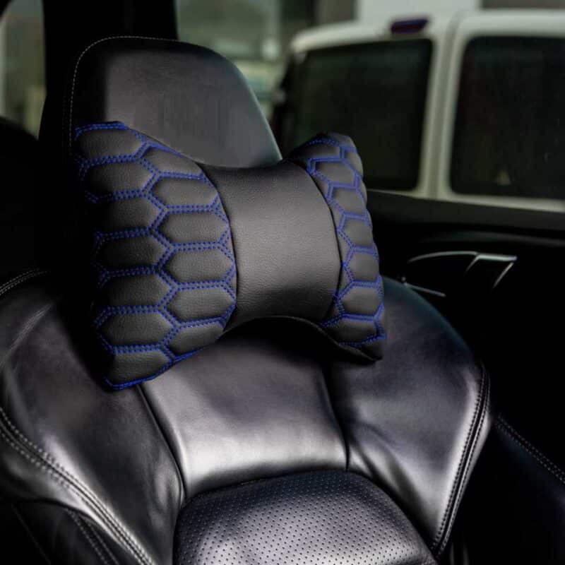 Alternative view of Μαξιλάρι αυχένα αυτοκινήτου - Δερματίνη - Headrest - Blue - 200949