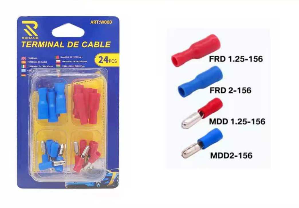 Σετ ακροδέκτες καλωδίων με μόνωση - 24pcs - 105981 Σετ ακροδέκτες καλωδίων με μόνωση - 24pcs - 105981