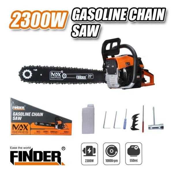 Αλυσοπρίονο βενζίνης - 2300W/3.1HP/20" - 58cc - 198383 - Finder Αλυσοπρίονο βενζίνης - 2300W/3.1HP/20" - 58cc - 198383 - Finder - Image 2