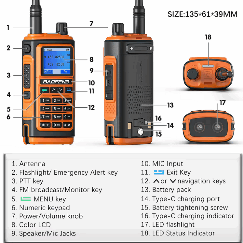 Φορητός πομποδέκτης - UV17 - Baofeng - 920170 - Black