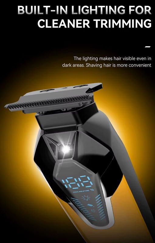 Alternative view of Κουρευτική μηχανή με φωτισμό LED - KM-1572 - Kemei