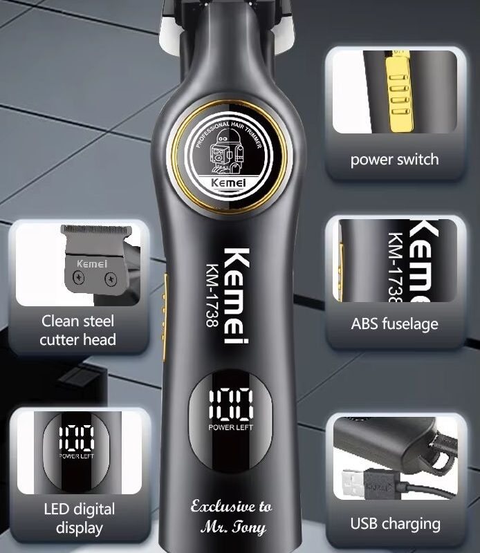 Alternative view of Κουρευτική μηχανή  & trimmer - KM-1738 - Kemei