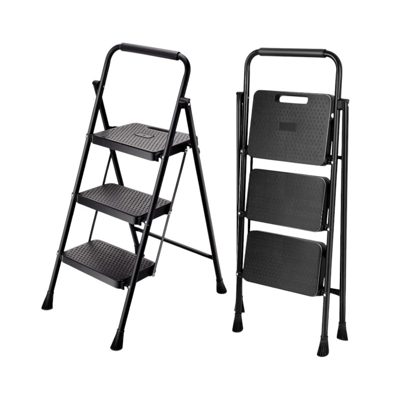 Πτυσσόμενη σκάλα-σκαμπό σιδερένια - 109-3 - 617471