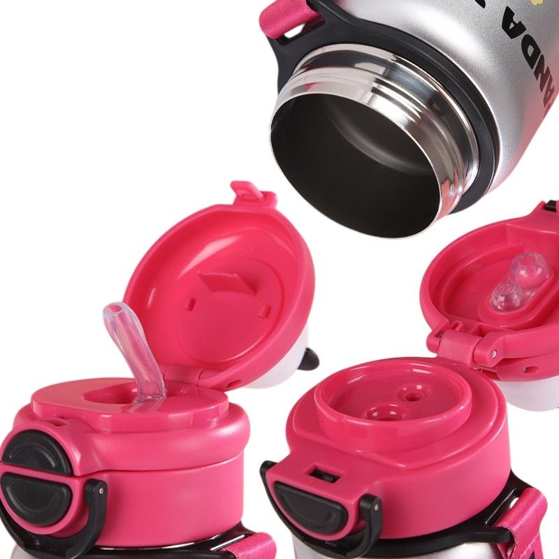 Παιδικό παγούρι-θερμός Panda με καλαμάκι - 500ml - 722344 - White Παιδικό παγούρι-θερμός Panda με καλαμάκι - 500ml - 722344 - White - Image 4