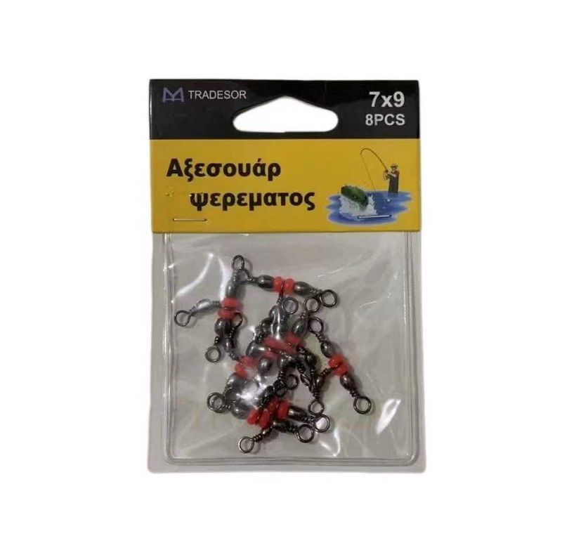 Στριφτάρια αλιείας τριπλά με χάντρες - 3x5 - 930561