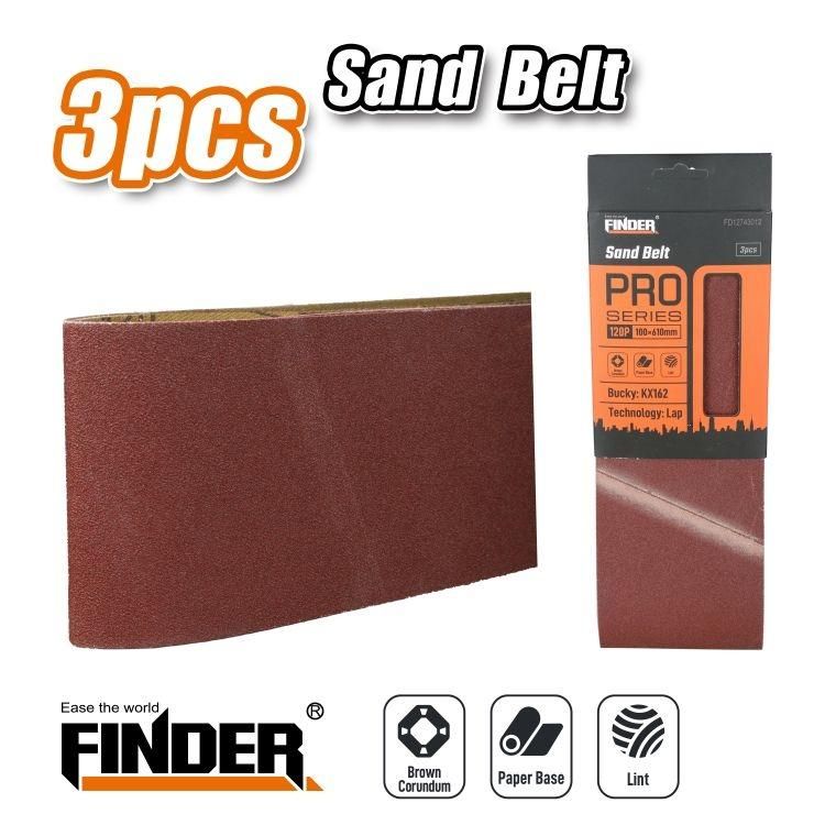Alternative view of Σετ ταινίες λείανσης για ταινιολειαντήρα - Sand Belt - 120P - 3pcs - Finder - 196244