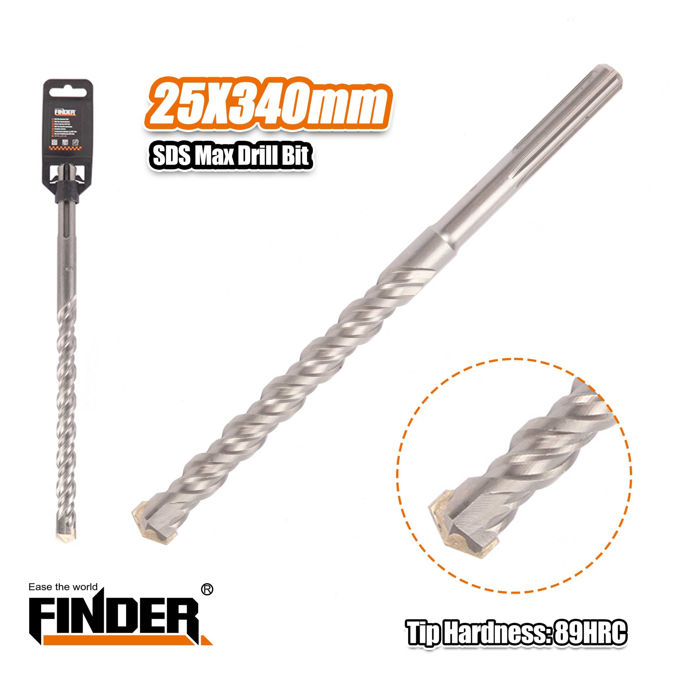 Τρυπάνι μπετού SDS - 25x340mm - Finder - 196423 Τρυπάνι μπετού SDS - 25x340mm - Finder - 196423 - Image 2
