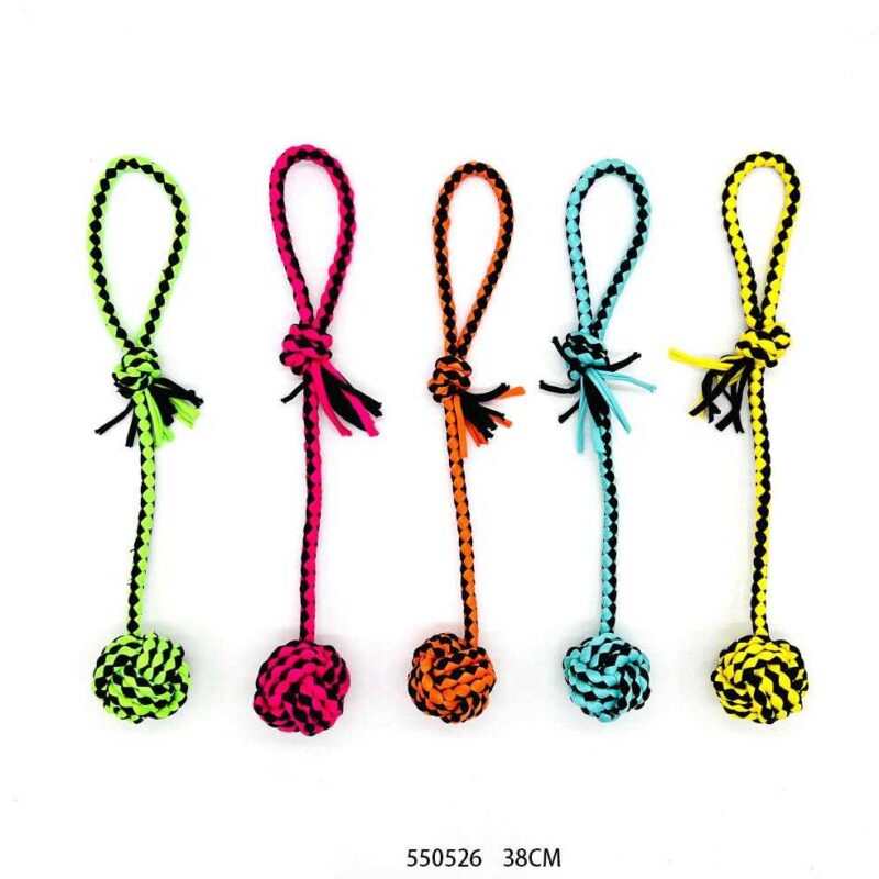Alternative view of Παιχνίδι σκύλου σχοινί με μπάλα - 38cm - 12pcs - 550526