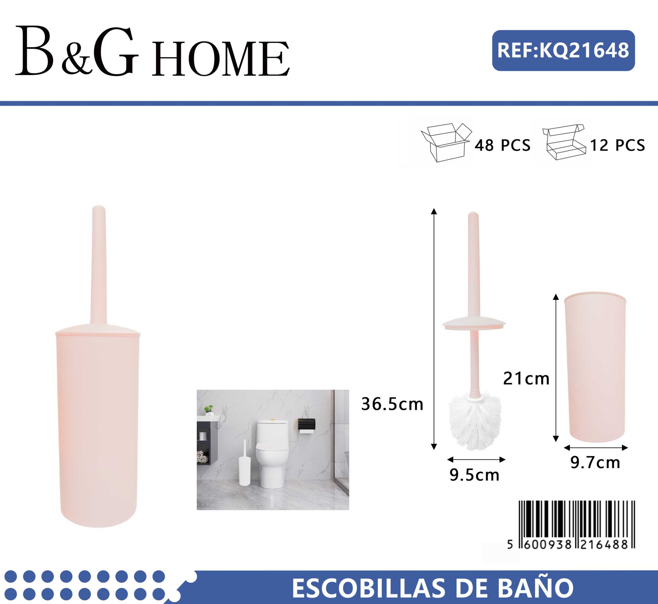 Βουρτσάκι τουαλέτας - Πιγκάλ - Light Pink - 21648 Βουρτσάκι τουαλέτας - Πιγκάλ - Light Pink - 21648 - Image 2