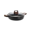 Ρηχή κατσαρόλα αντικολλητική με καπάκι - 2.7L - CA005-BS24-Black - DSP - 563950