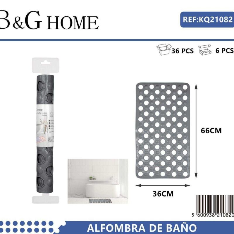 Alternative view of Αντιολισθητικό πατάκι μπάνιου - M0831 - 36x66cm - Grey - 21082