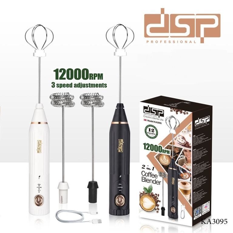 Alternative view of Επαναφορτιζόμενη φραπεδιέρα & Αναδευτήρας αφρόγαλου - 2in1 - KA3095  - DSP - 613873 - White