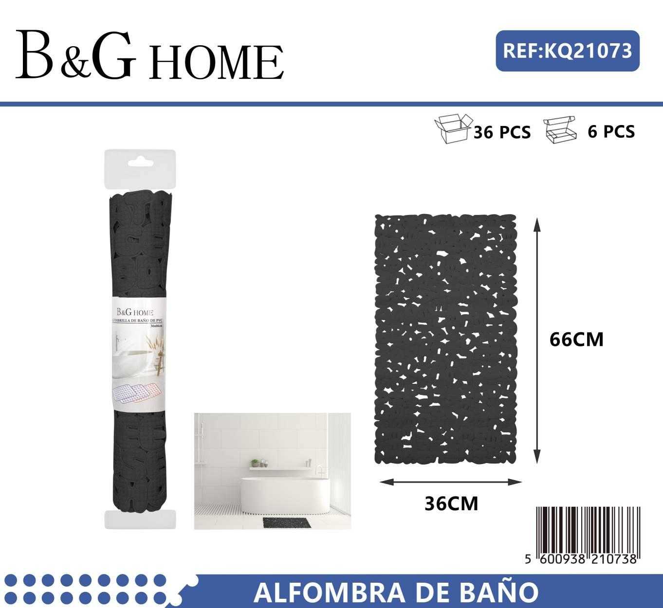 Αντιολισθητικό πατάκι μπάνιου - 6C - 36x66cm - Black - 21073 Αντιολισθητικό πατάκι μπάνιου - 6C - 36x66cm - Black - 21073 - Image 2