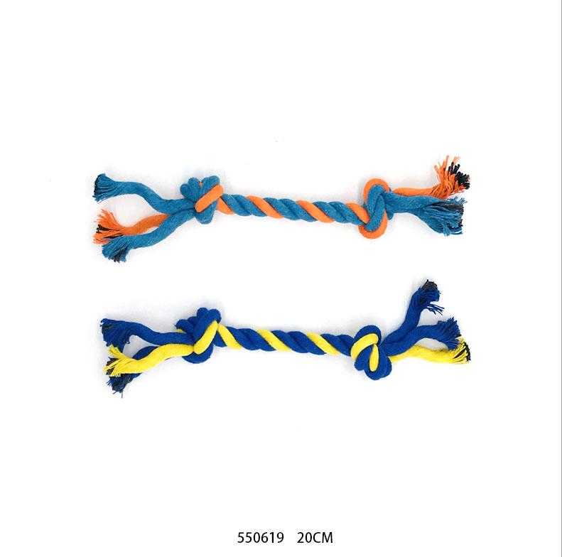 Alternative view of Παιχνίδι σκύλου σχοινί με κόμπους - 20cm - 12pcs - 550619