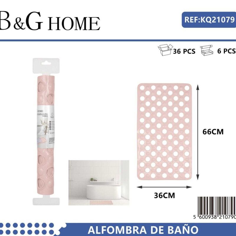 Alternative view of Αντιολισθητικό πατάκι μπάνιου - M0826 - 36x66cm - Light Pink - 21079