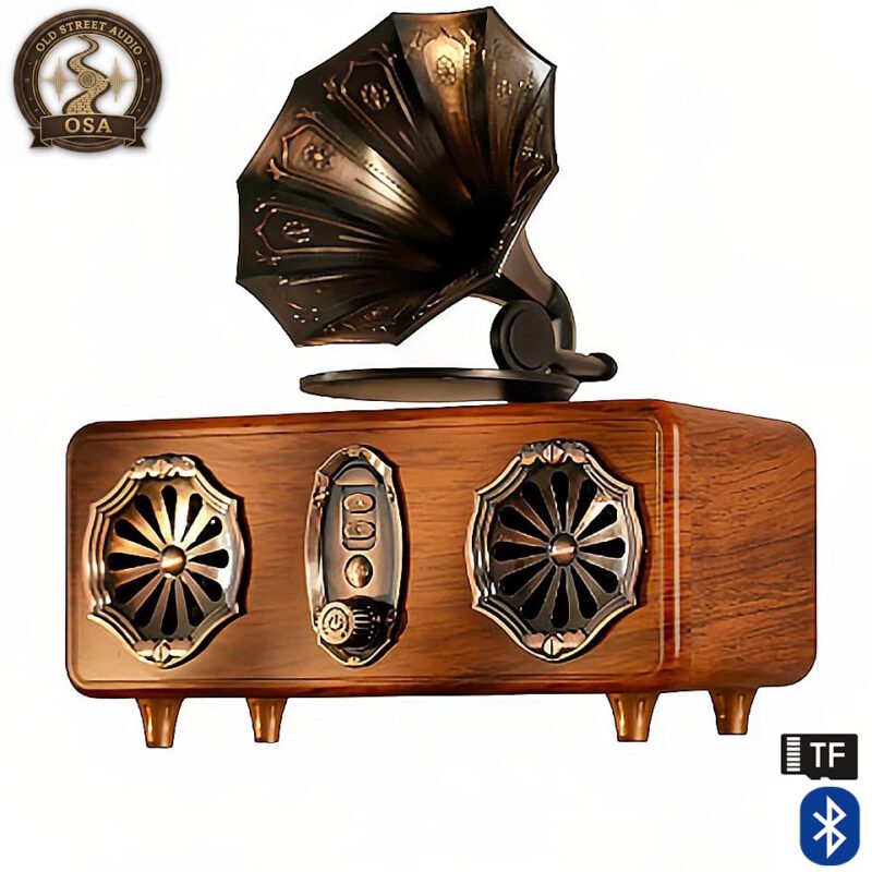 Old Street Audio Vintage Ασύρματο Ηχείο Ξύλινο (2x5W/Μπαταρία 1800mAh/Bluetooth 5.4/FM Radio/USB/TF/AUX/TWS)