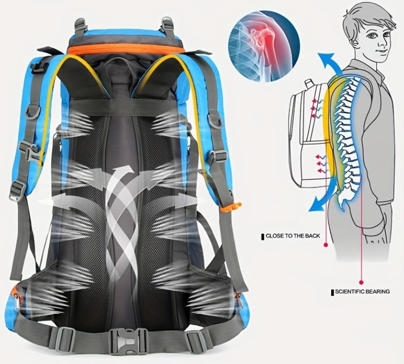 Alternative view of Σακίδιο πλάτης ορειβατικό - H2207 - 65L+5L - 251586 - Light Blue