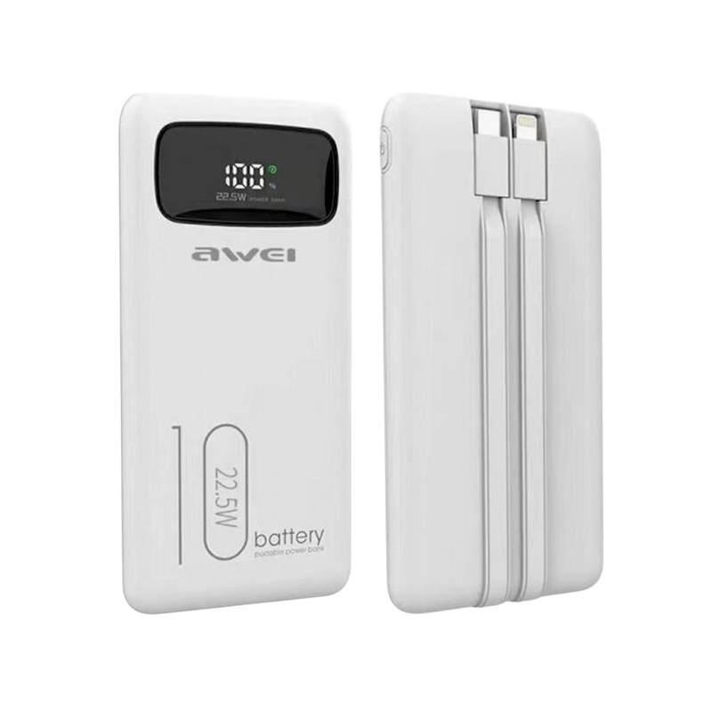 Powerbank - 10.000mah - P168K - 22.5W - AWEI - 002905 - White