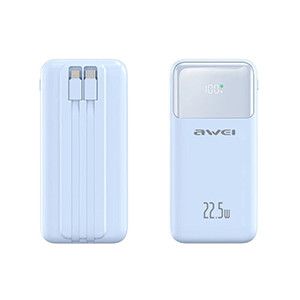 Alternative view of Powerbank - P106K - 10.000mah - 22.5W - AWEI - 005616 - Blue