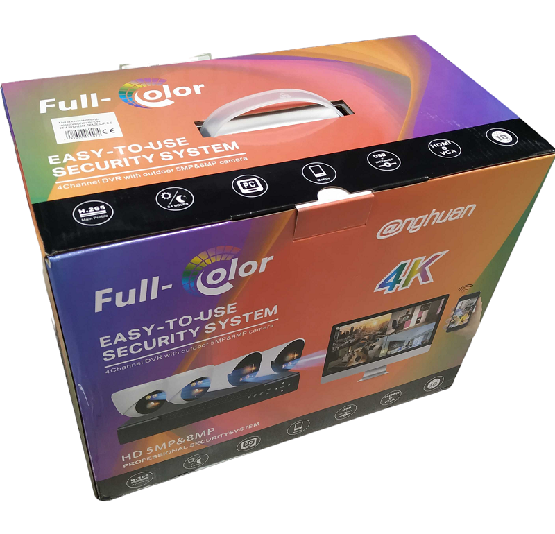 Καταγραφικό δικτύου με 4 κάμερες – CCTV Security Recording System – POE - 080074