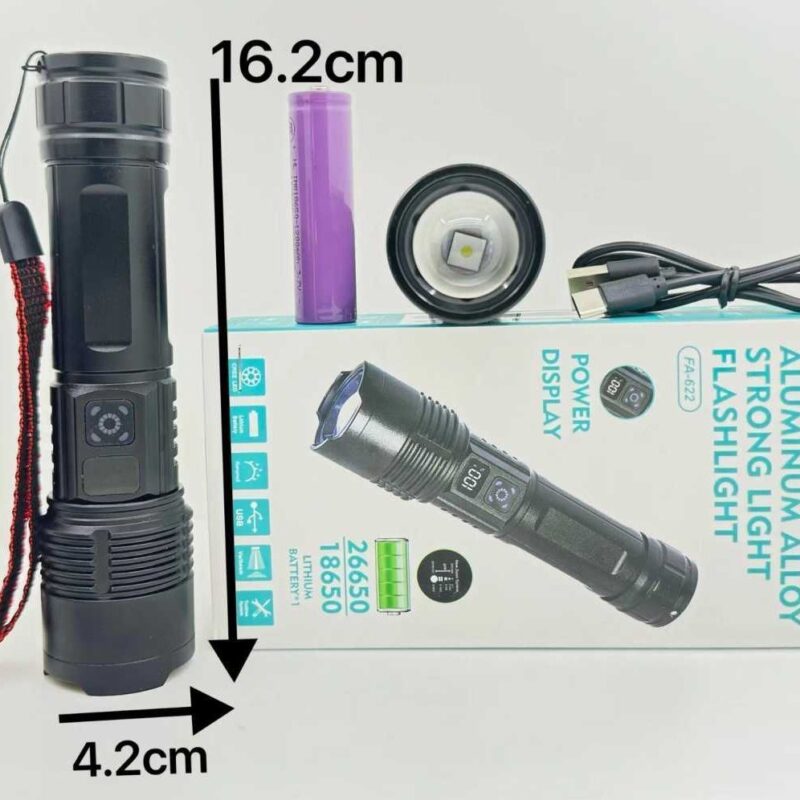 Επαναφορτιζόμενος φακός LED - FA-622 - 123569