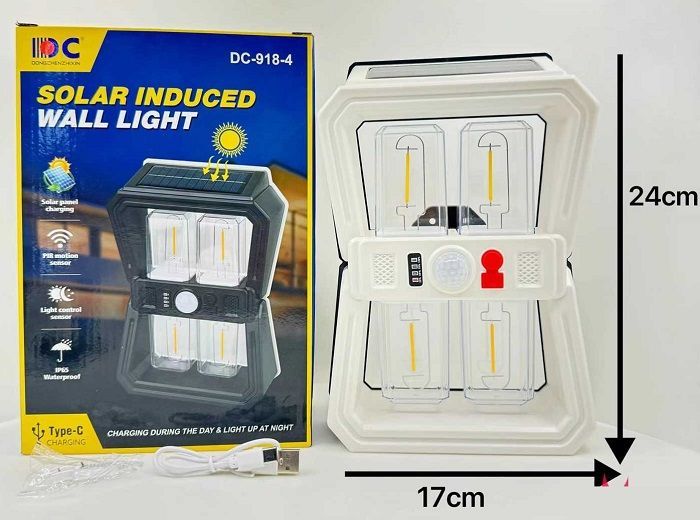 Alternative view of Επιτοίχιο ηλιακό φωτιστικό LED εξωτερικού χώρου - FA-DC918-4 - 123699 - White