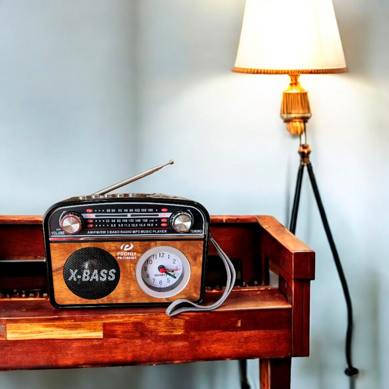 Alternative view of Επαναφορτιζόμενο ραδιόφωνο Retro με Bluetooth - PR-1002BT - 241434 - Black