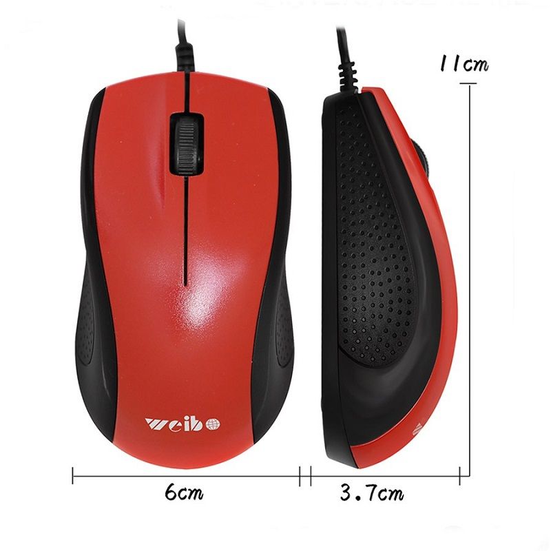 Alternative view of Ενσύρματο ποντίκι - WB-012 - Weibo - 650124 - Red