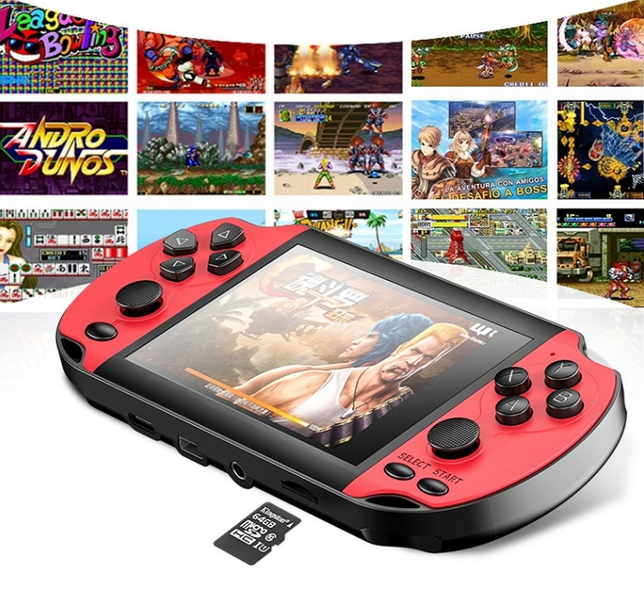 Alternative view of Φορητή κονσόλα παιχνιδιών - X7S - 3.5'' - 811078 - Blue/Red