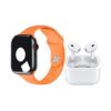 Σετ Smartwatch με ασύρματα ακουστικά Bluetooth & 7 λουράκια - S3000 Pro - 814086 - Orange