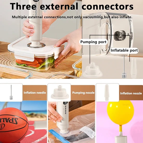 Alternative view of Συσκευή αεροστεγούς σφράγισης τροφίμων & αεροσυμπιεστής - HB-521 - 814314 - White