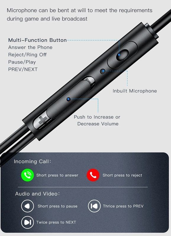 Alternative view of Ενσύρματα ακουστικά με εξωτερικό μικρόφωνο - ES-180i - AWEI - 889152