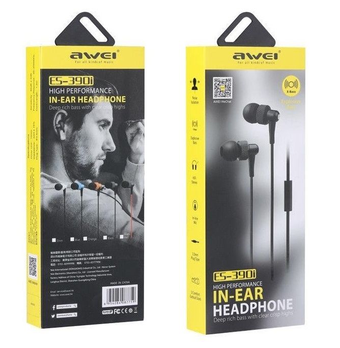 Alternative view of Ενσύρματα ακουστικά -  ES-390i  - AWEI - 889282