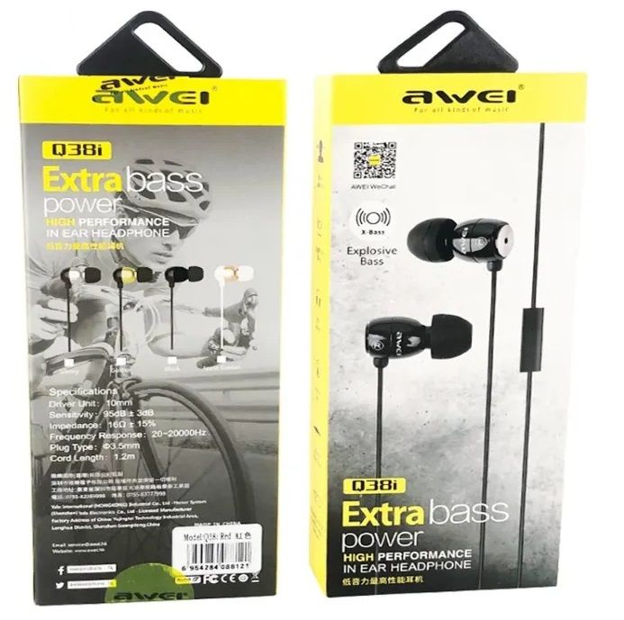 Alternative view of Ενσύρματα ακουστικά - ES-Q38i - AWEI - 889350
