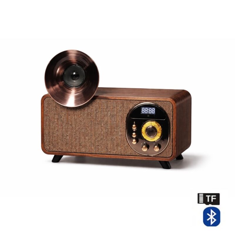 Old Street Audio AS83 Vintage Ασύρματο Ηχείο Ξύλινο (30W/Μπαταρία 4000mAh/Bluetooth 5.4/FM Radio/Ρολόι/USB/TF/AUX/TWS)