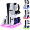 Βάση Φόρτισης PS5 / PS5 Slim & PS Portal με Ψύξη και RGB JYS-P5225 Λευκή