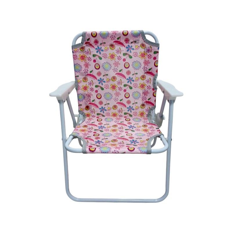 Παιδική πτυσσόμενη καρέκλα camping - 2012 - 241729 - Pink/Flowers