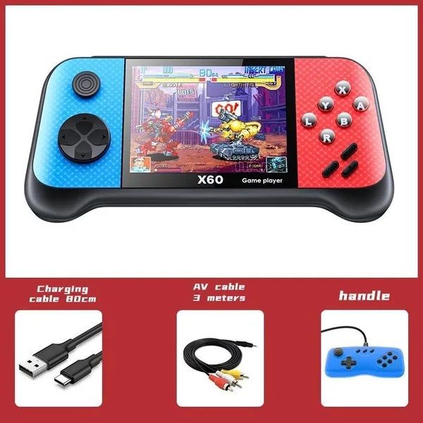 Alternative view of Φορητή κονσόλα παιχνιδιών με χειριστήριο - X60 - 887677 - Blue/Red