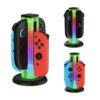 Βάση Φόρτισης 4 σε 1 Nintendo Switch / Switch 2 με LED & Touch JYS NS2318 Transparent
